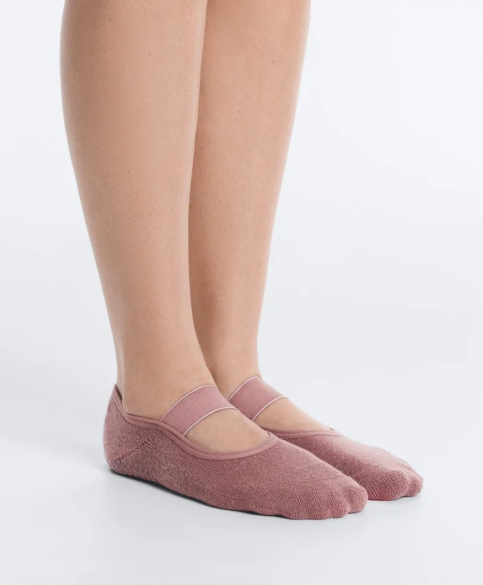2 paires de chaussettes invisibles rembourrées en coton mélangé pour le yoga et le Pilates, avec large bande élastique 2 paires de chaussettes invisibles rembourrées en coton mélangé pour le yoga et le Pilates, avec large bande élastique