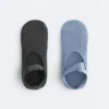 2 paires de chaussettes rembourrées en coton mélangé pour le yoga et le Pilates avec sangles croisées 2 paires de chaussettes rembourrées en coton mélangé pour le yoga et le Pilates avec sangles croisées