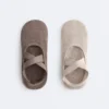 2 paires de chaussettes rembourrées en coton mélangé pour le yoga et le Pilates avec sangles croisées 2 paires de chaussettes rembourrées en coton mélangé pour le yoga et le Pilates avec sangles croisées