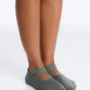 2 paires de chaussettes rembourrées en coton mélangé pour le yoga et le Pilates avec sangles croisées 2 paires de chaussettes rembourrées en coton mélangé pour le yoga et le Pilates avec sangles croisées