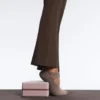 2 paires de chaussettes rembourrées en coton mélangé pour le yoga et le Pilates avec sangles croisées 2 paires de chaussettes rembourrées en coton mélangé pour le yoga et le Pilates avec sangles croisées