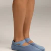 2 paires de chaussettes rembourrées en coton mélangé pour le yoga et le Pilates avec sangles croisées 2 paires de chaussettes rembourrées en coton mélangé pour le yoga et le Pilates avec sangles croisées
