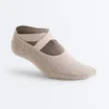 2 paires de chaussettes rembourrées en coton mélangé pour le yoga et le Pilates avec sangles croisées 2 paires de chaussettes rembourrées en coton mélangé pour le yoga et le Pilates avec sangles croisées