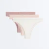 3 culottes brésiliennes en coton côtelé 3 culottes brésiliennes en coton côtelé