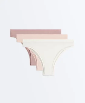 3 culottes brésiliennes en coton côtelé