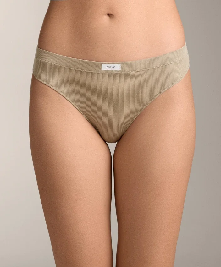 3 culottes classiques en coton mélangé à côtes avec logo 3 culottes classiques en coton mélangé à côtes avec logo