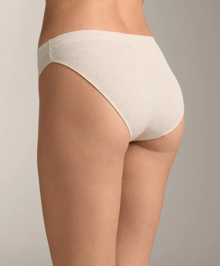 3 culottes classiques en coton mélangé à côtes avec logo 3 culottes classiques en coton mélangé à côtes avec logo