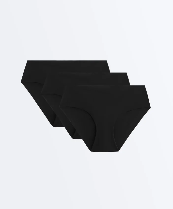 3 culottes classiques invisibles en mélange de polyamide 3 culottes classiques invisibles en mélange de polyamide