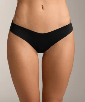 3 culottes de bain classiques en mélange de polyamide sans coutures et à découpe en V