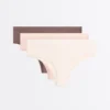 3 culottes taille basse en mélange de coton avec logo 3 culottes taille basse en mélange de coton avec logo