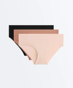3 culottes taille basse en mélange de polyamide avec logo