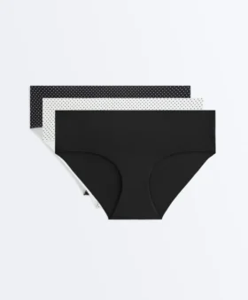 3 culottes taille basse invisibles en mélange de polyamide 3 culottes taille basse invisibles en mélange de polyamide
