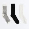 3 paires de chaussettes classiques en mélange de coton 3 paires de chaussettes classiques en mélange de coton