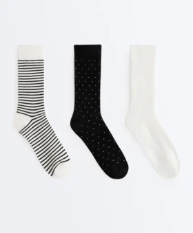 3 paires de chaussettes classiques en mélange de coton