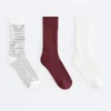 3 paires de chaussettes classiques en mélange de coton 3 paires de chaussettes classiques en mélange de coton