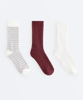 3 paires de chaussettes classiques en mélange de coton