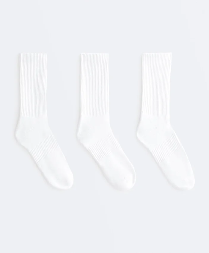3 paires de chaussettes de sport classiques en mélange de coton 3 paires de chaussettes de sport classiques en mélange de coton