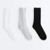 3 paires de chaussettes de sport classiques en mélange de polyamide 3 paires de chaussettes de sport classiques en mélange de polyamide