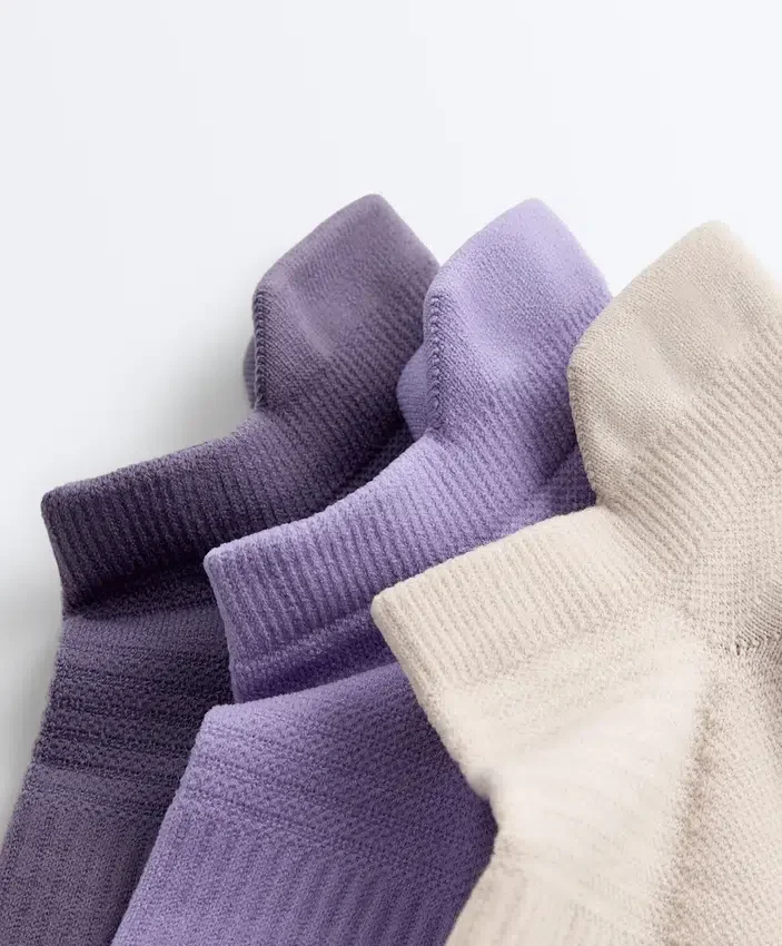 3 paires de chaussettes de sport en mélange de polyamide avec languette au talon 3 paires de chaussettes de sport en mélange de polyamide avec languette au talon