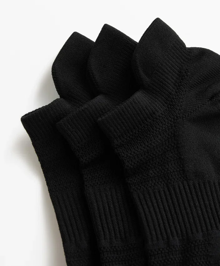 3 paires de chaussettes de sport en mélange de polyamide avec languette au talon 3 paires de chaussettes de sport en mélange de polyamide avec languette au talon