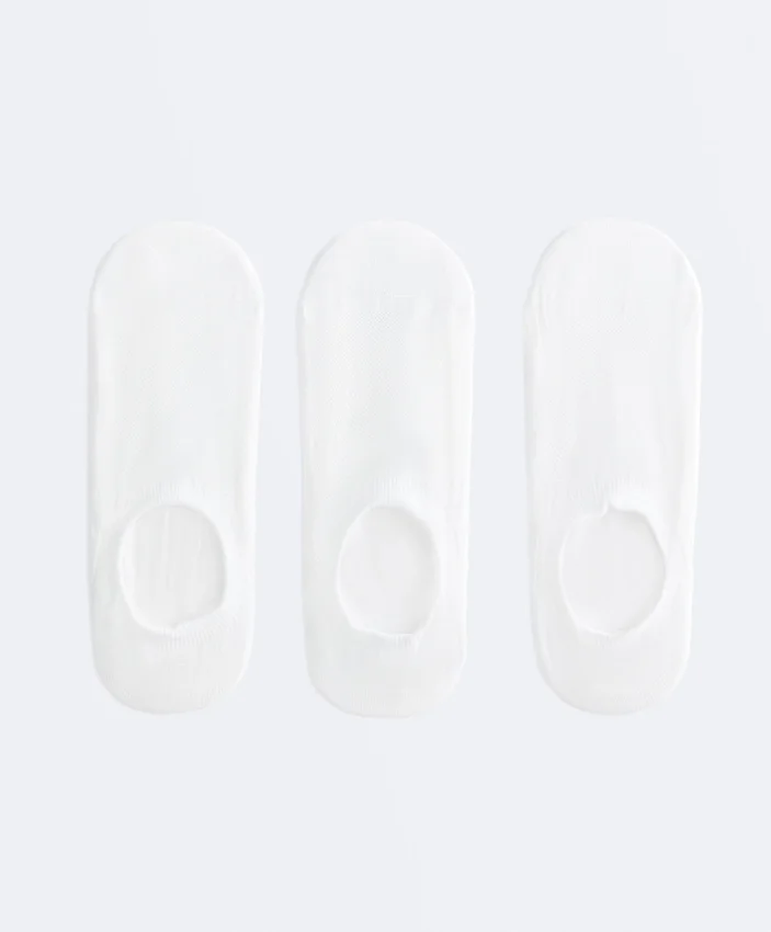 3 paires de chaussettes de sport invisibles montantes en mélange de polyamide 3 paires de chaussettes de sport invisibles montantes en mélange de polyamide