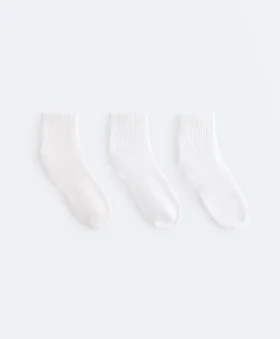 3 paires de chaussettes de sport mi-mollet en coton mélangé