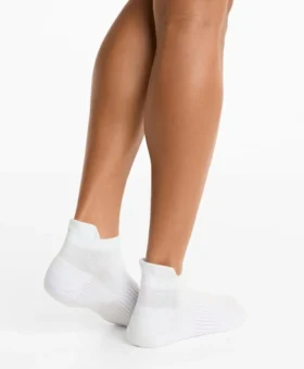 3 paires de chaussettes de sport mi-mollet en coton mélangé avec languette au talon