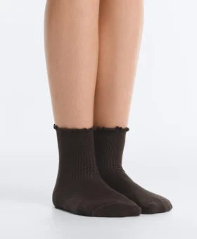 3 paires de chaussettes en coton mélangé avec bord roulé