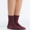 3 paires de chaussettes en coton mélangé avec bord roulé