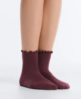 3 paires de chaussettes en coton mélangé avec bord roulé