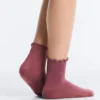 3 paires de chaussettes en coton mélangé avec bord roulé