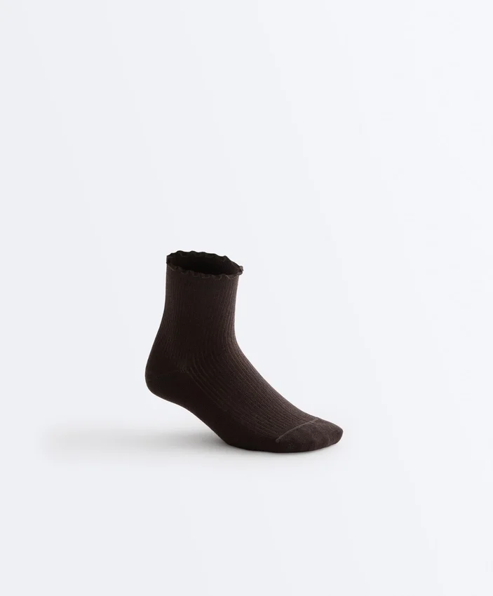 3 paires de chaussettes en coton mélangé avec bord roulé 3 paires de chaussettes en coton mélangé avec bord roulé