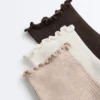 3 paires de chaussettes en coton mélangé avec bord roulé 3 paires de chaussettes en coton mélangé avec bord roulé