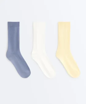 3 paires de chaussettes piquées classiques en coton mélangé