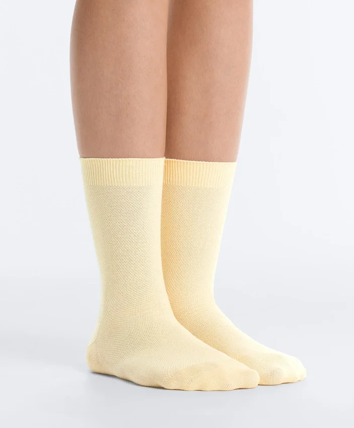 3 paires de chaussettes piquées classiques en coton mélangé 3 paires de chaussettes piquées classiques en coton mélangé