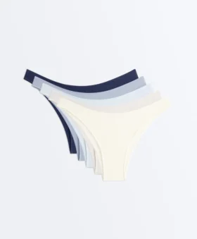 5 culottes brésiliennes en coton côtelé à coupe en U
