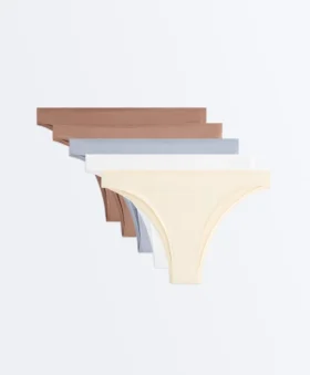 5 culottes brésiliennes en mélange de coton 5 culottes brésiliennes en mélange de coton
