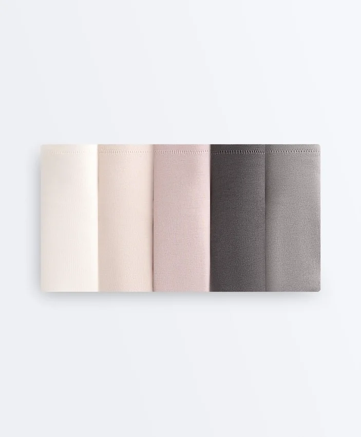 5 culottes brésiliennes en mélange de coton 5 culottes brésiliennes en mélange de coton