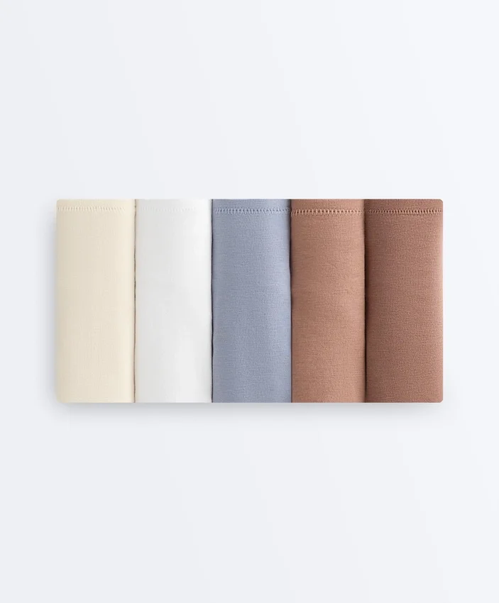 5 culottes brésiliennes en mélange de coton 5 culottes brésiliennes en mélange de coton