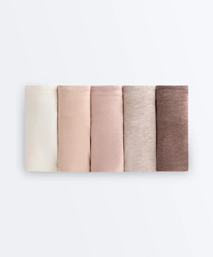 5 culottes brésiliennes en mélange de coton 5 culottes brésiliennes en mélange de coton