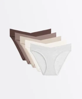 5 culottes classiques à coupe en V en mélange de modal