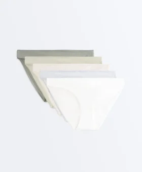 5 culottes classiques en mélange de coton