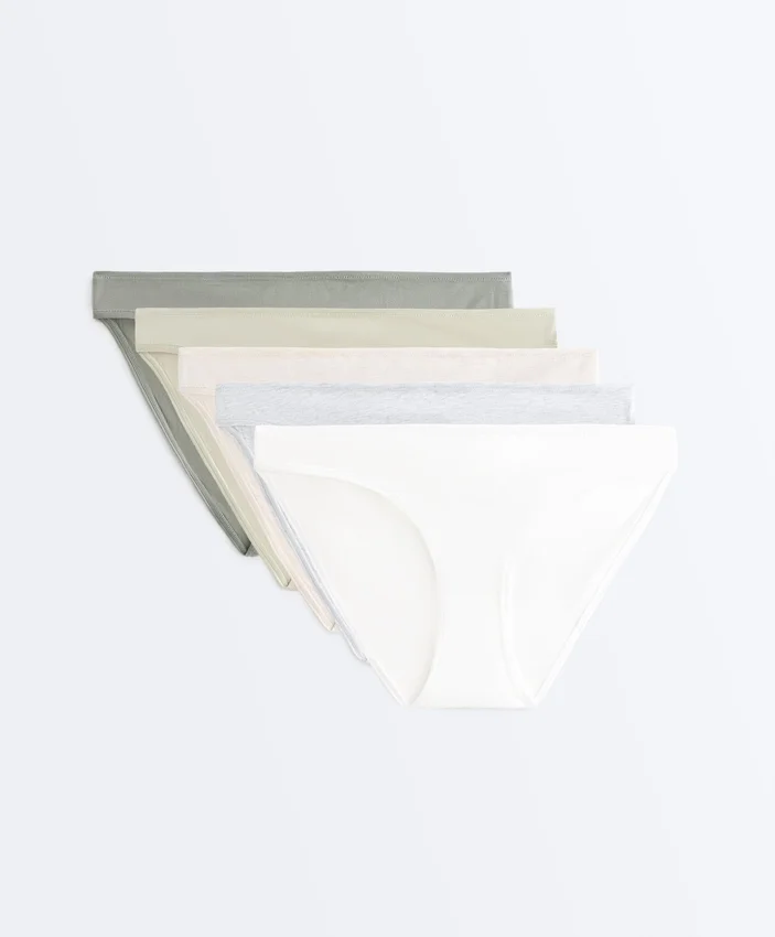 5 culottes classiques en mélange de coton 5 culottes classiques en mélange de coton
