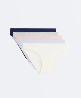 5 culottes classiques en mélange de coton