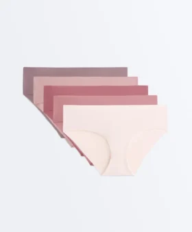 5 culottes taille basse invisibles en mélange de polyamide