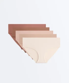 5 culottes taille basse invisibles en mélange de polyamide Pantone™
