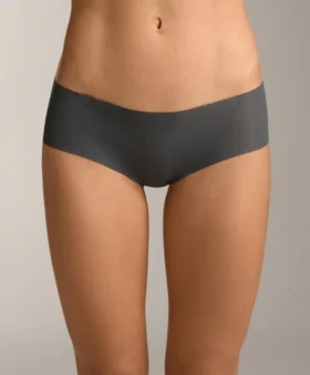5 culottes taille basse légères en mélange de polyamide côtelé, invisibles et découpées au laser