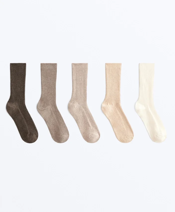 5 paires de chaussettes classiques en coton 5 paires de chaussettes classiques en coton