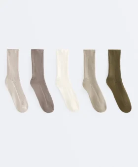 5 paires de chaussettes classiques en mélange de coton