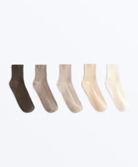 5 paires de chaussettes mi-mollet en coton